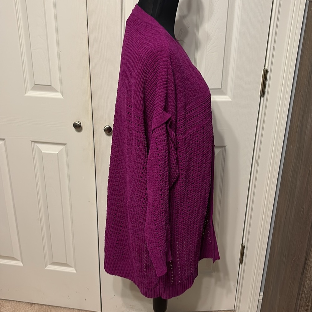 Terra & Sky Plus Open Front Cardigan - Picture 8 of 12